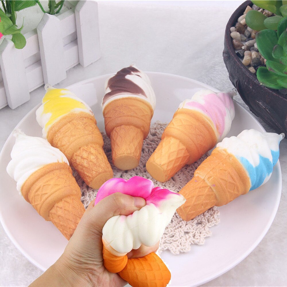 1pc Cute Ice Cream Simulation Squishy Colorful 10cm Cake