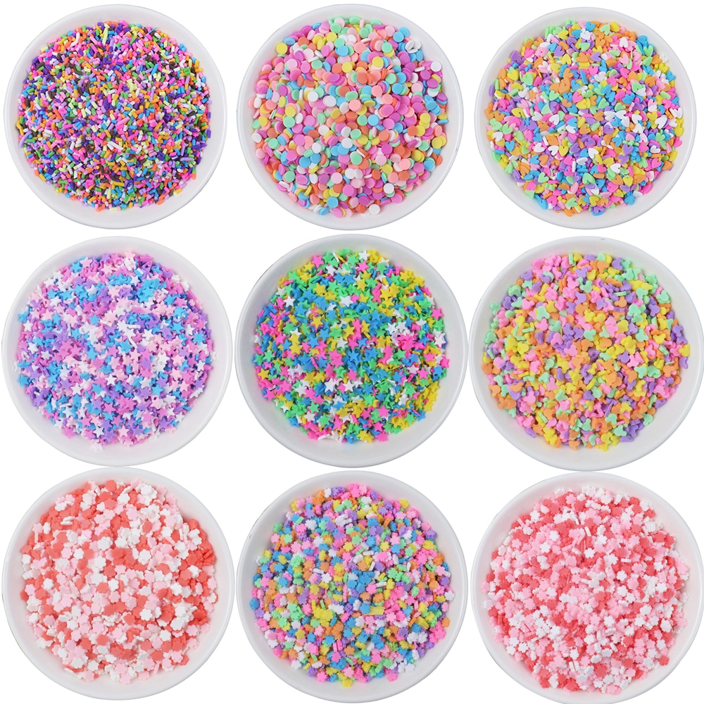 20g Fake Sprinkles for Slime accessories Clay Filler
