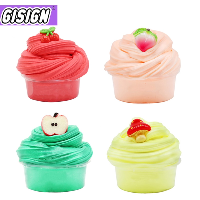 60ml Fruit Butter Fluffy Slime Supplies Toys Polymer Clay