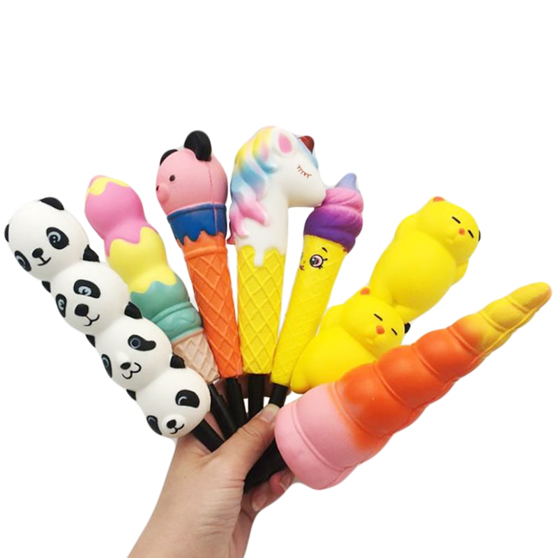 Creative Kawaii Cat Unicorn Pen Cap Squishy Slow Rising Pencil Holder Soft Squeeze Toy - Image 2