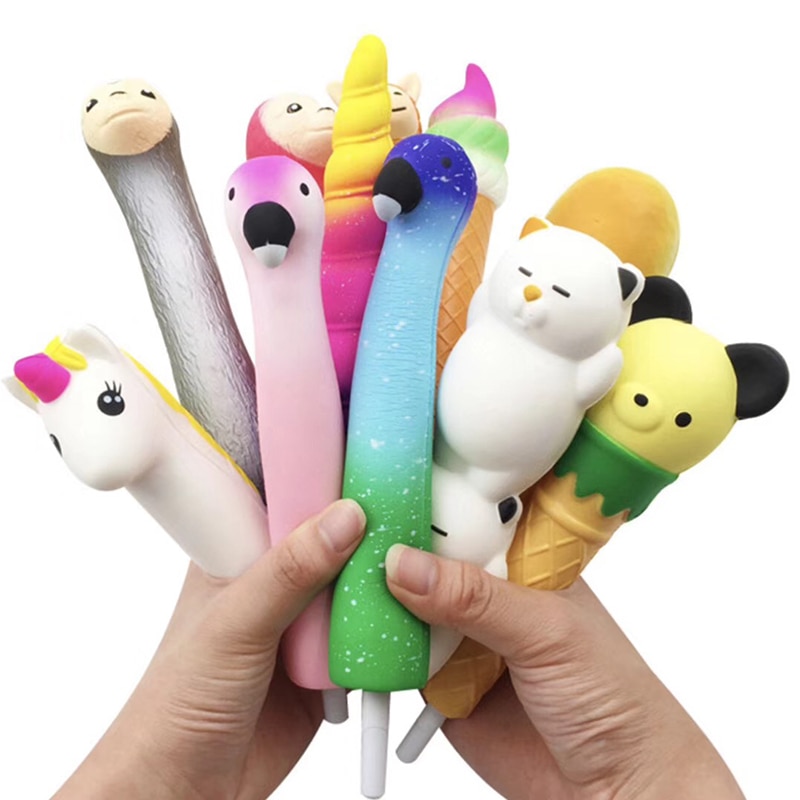 Creative Kawaii Cat Unicorn Pen Cap Squishy Slow Rising Pencil Holder Soft Squeeze Toy - Image 4