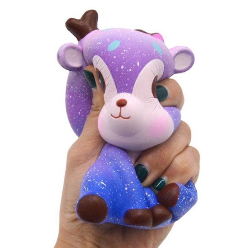 Jumbo Kawaii Colorful Galaxy Deer Squishy - Image 4