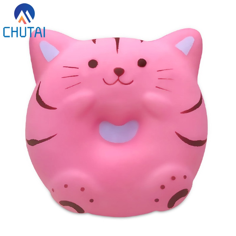 Kawaii Cartoon Pink Panda Donut Squishy