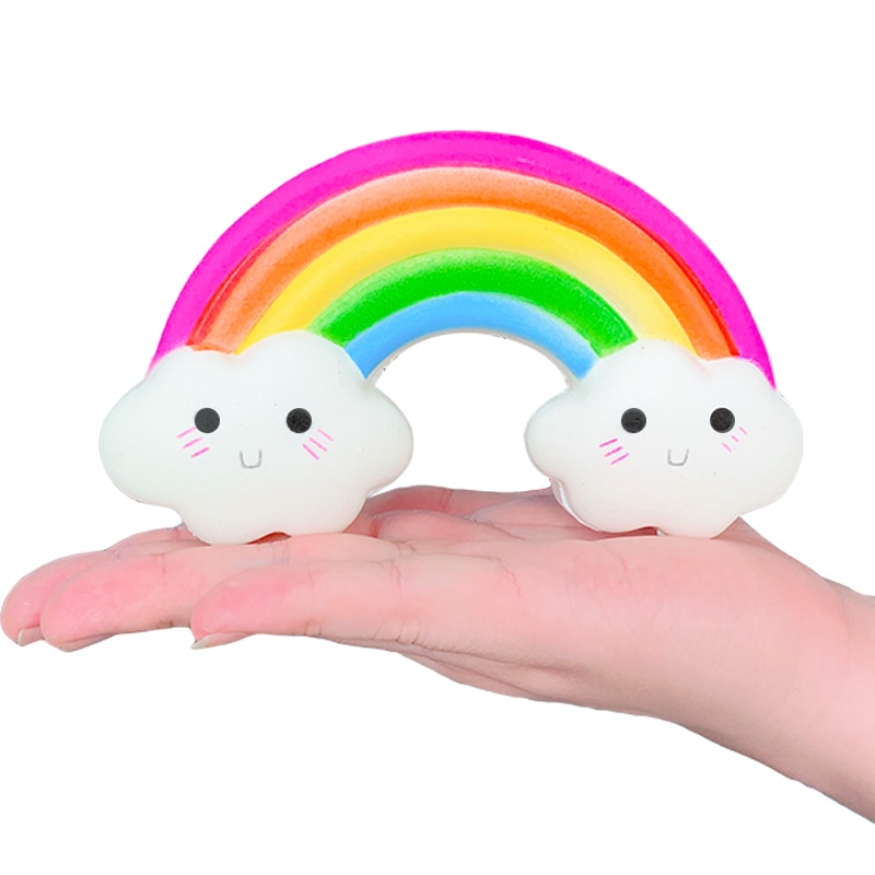 Kawaii Rainbow Smiley Soft Squishy Toys For Children