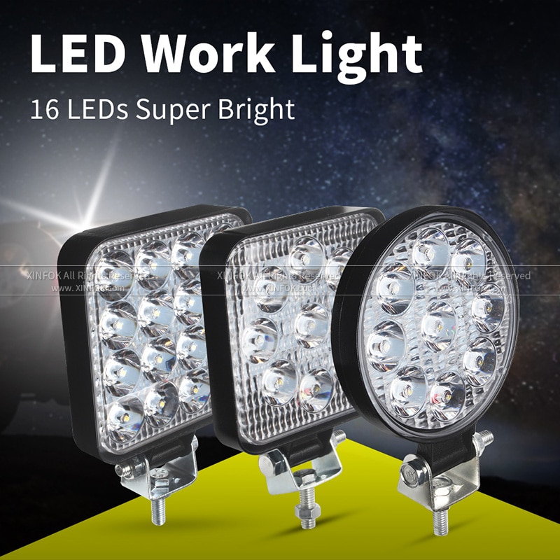 2 PCS Car Work Light LED COB Chips 27 watts 48 watts DC 12 24 volts Auto Lighting Light Bulbs - Image 2