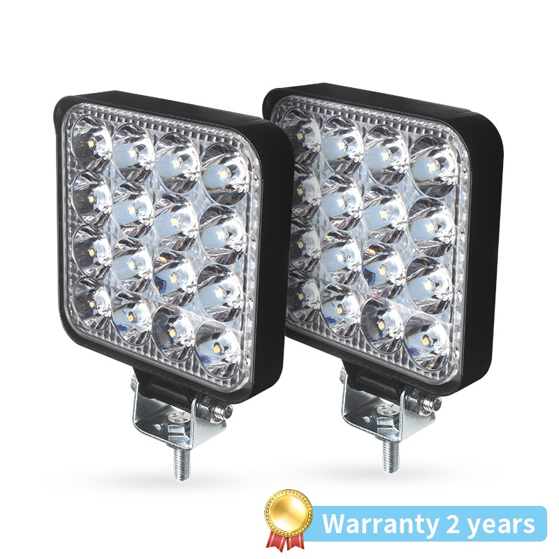 2 PCS Car Work Light LED COB Chips 27 watts 48 watts DC 12 24 volts Auto Lighting Light Bulbs