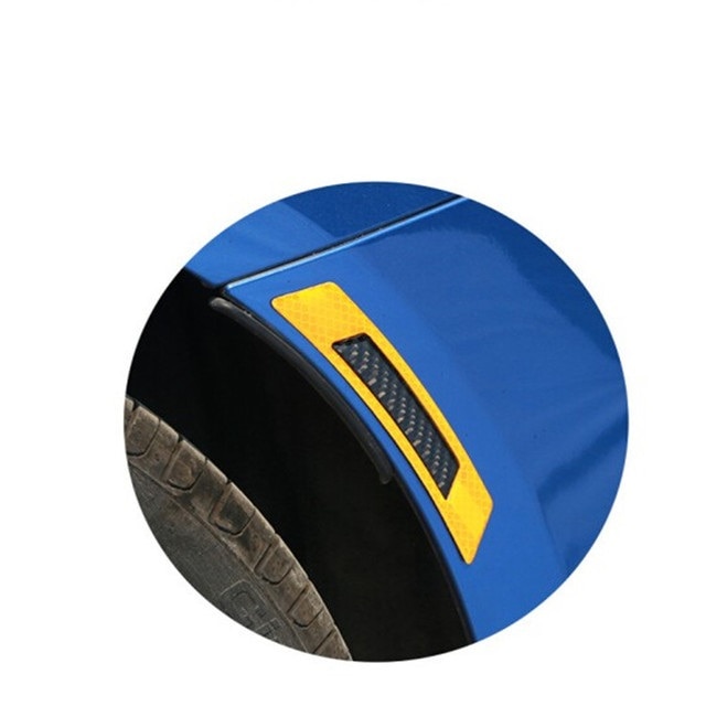 2 Pcs Car Reflective Strip Sticker Car Styling Safety Warning Mark Light Reflector Night Driving Decor Car Exterior Accessories - Image 3