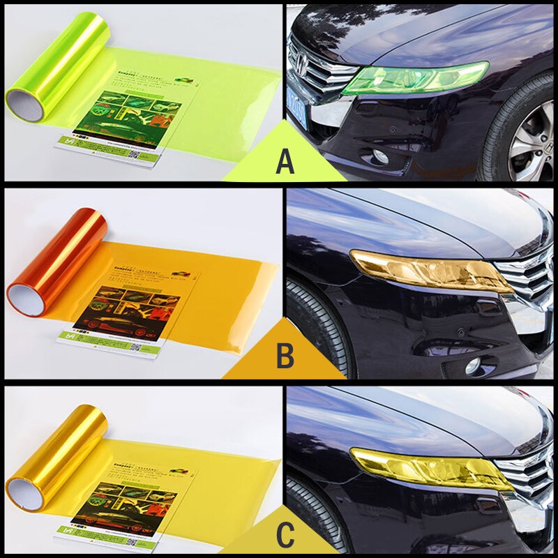 2019 New Car Lights Sticker Color Change Wrap Sheet Roll Film Car stickers Decals Styling Exterior Accessories 30*60cm/100cm - Image 3