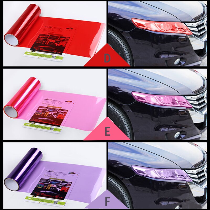 2019 New Car Lights Sticker Color Change Wrap Sheet Roll Film Car stickers Decals Styling Exterior Accessories 30*60cm/100cm - Image 4