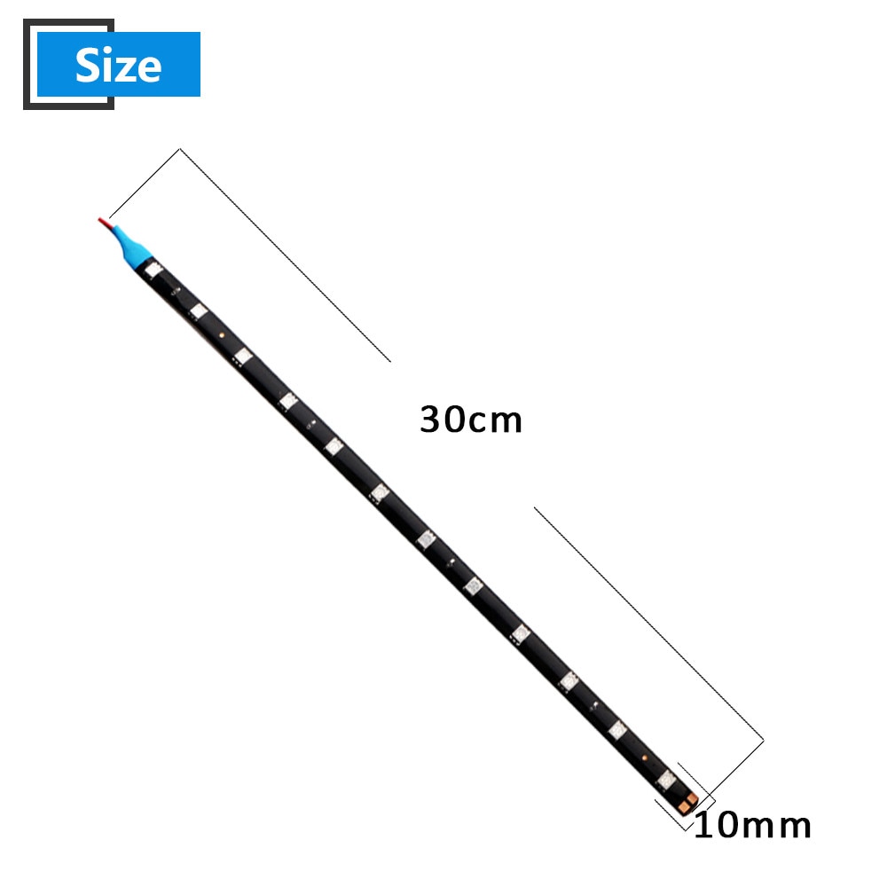 2PCS Led Strip Light 30 CM 5050 12 SMD Waterproof Car Underglow Light Motorcycles Golf Cart Decoration Interior Exterior Lights - Image 3