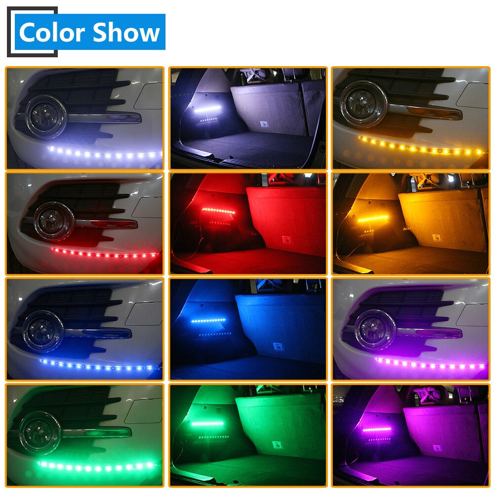 2PCS Led Strip Light 30 CM 5050 12 SMD Waterproof Car Underglow Light Motorcycles Golf Cart Decoration Interior Exterior Lights - Image 5