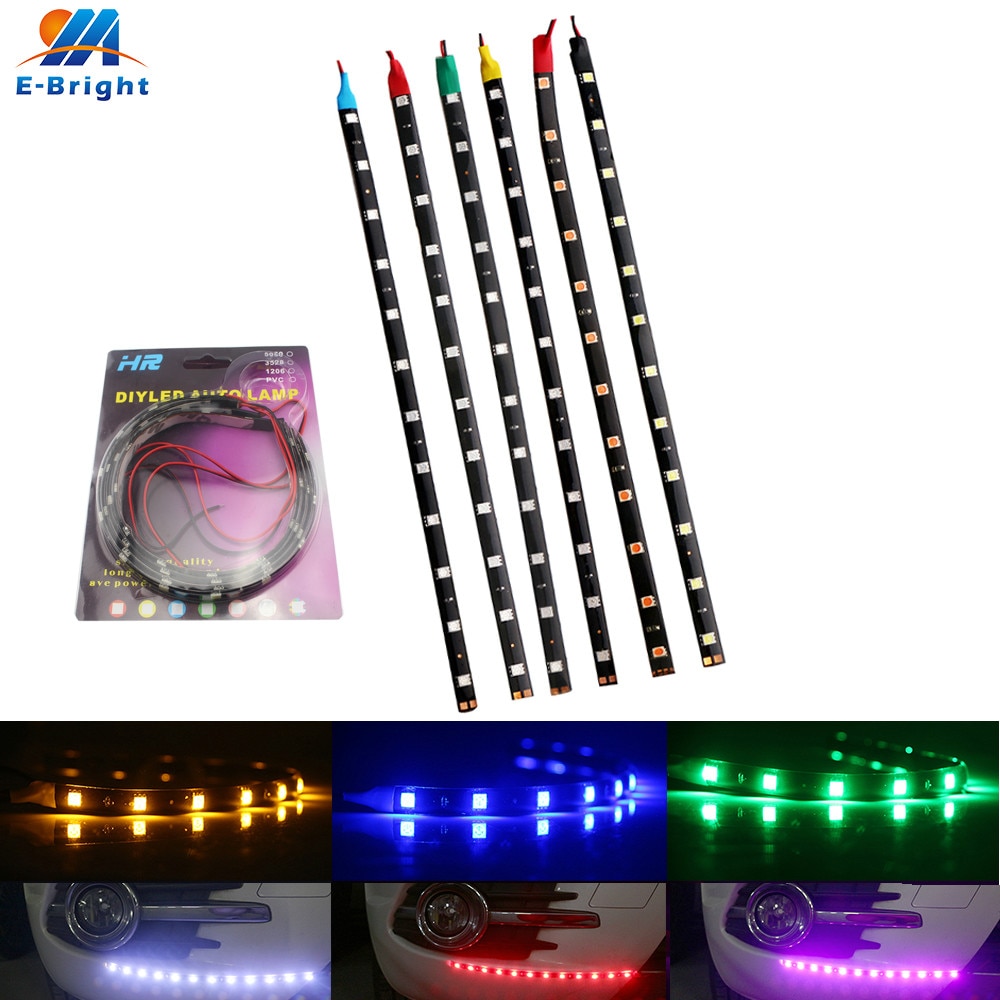 2PCS Led Strip Light 30 CM 5050 12 SMD Waterproof Car Underglow Light Motorcycles Golf Cart Decoration Interior Exterior Lights