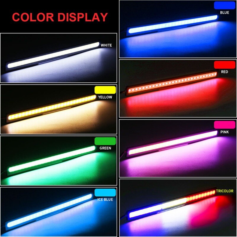 2pcs New LED COB Daytime Running Light Waterproof DC12V Car Light Source Parking Fog Bar Lamp Universal Exterior Lighting