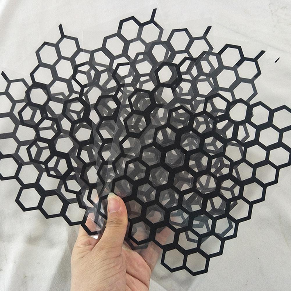 6 Pcs / Set PVC Car Rear Tail Stickers Light Taillight Lamp Cover Honeycomb Stickers PET DIY Exterior Decoration - Image 2