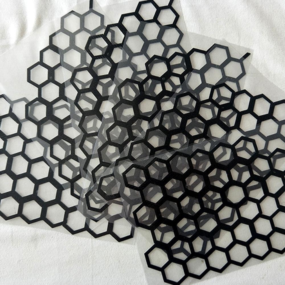 6 Pcs / Set PVC Car Rear Tail Stickers Light Taillight Lamp Cover Honeycomb Stickers PET DIY Exterior Decoration - Image 5