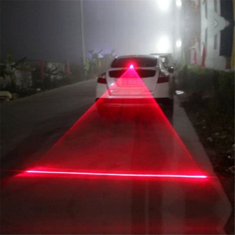 Car LED Laser Fog Light Anti Collision Taillight Brake Warning Lamp Auto Interior Exterior Parts Accessories