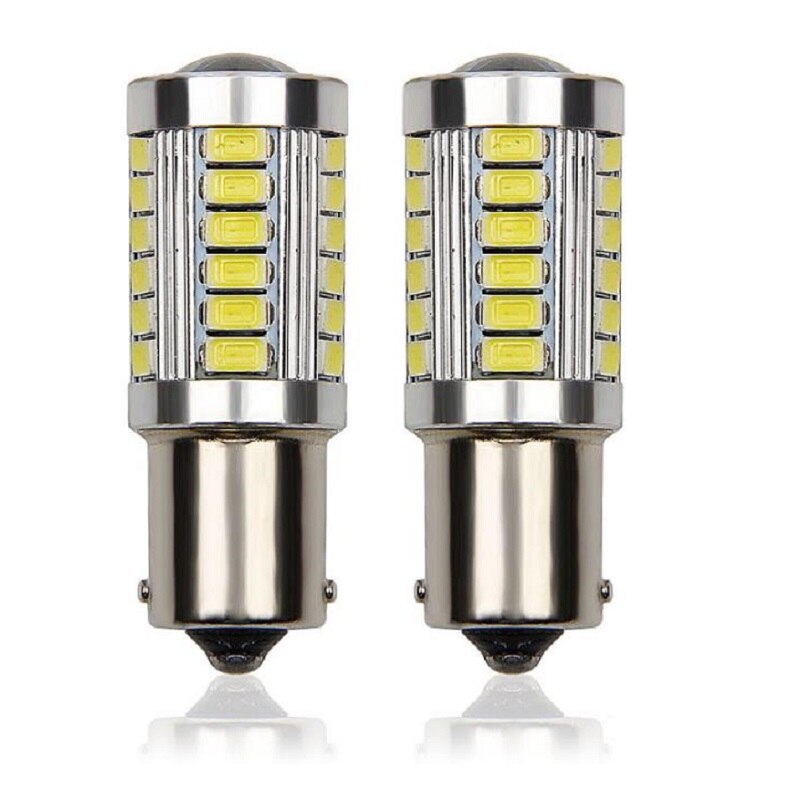 Car LED Light 5630 33SMD Lens 1156/P21W Automobiles Brake Back Taillight Fog Lamp Turn Signal Exterior Light-emitting Diode Bulb