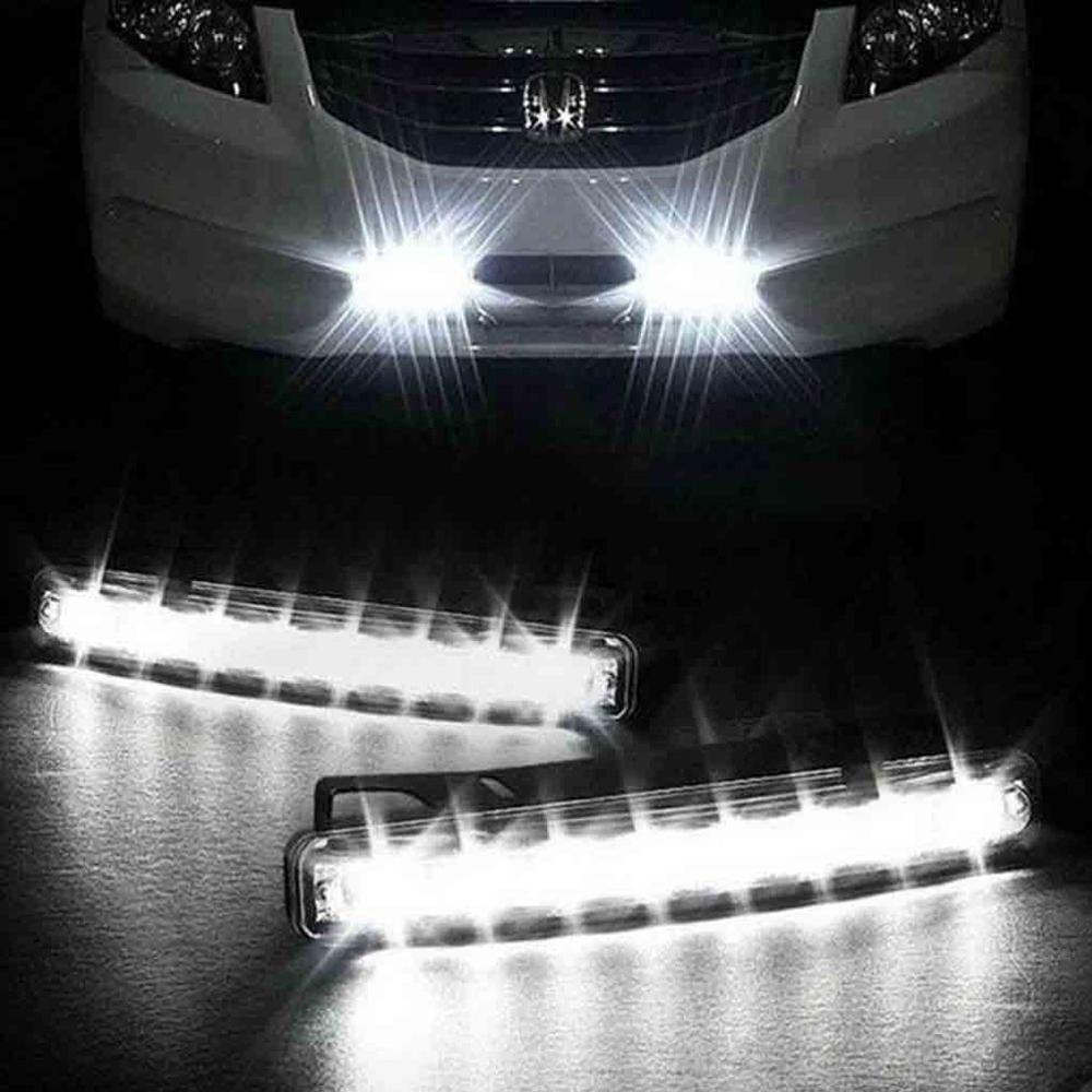 2pcs Wind Energy Car Headlight Lamp Atmosphere Light White Blue RGB 8 Led Auto Decorative Exterior Running Lights Styling
