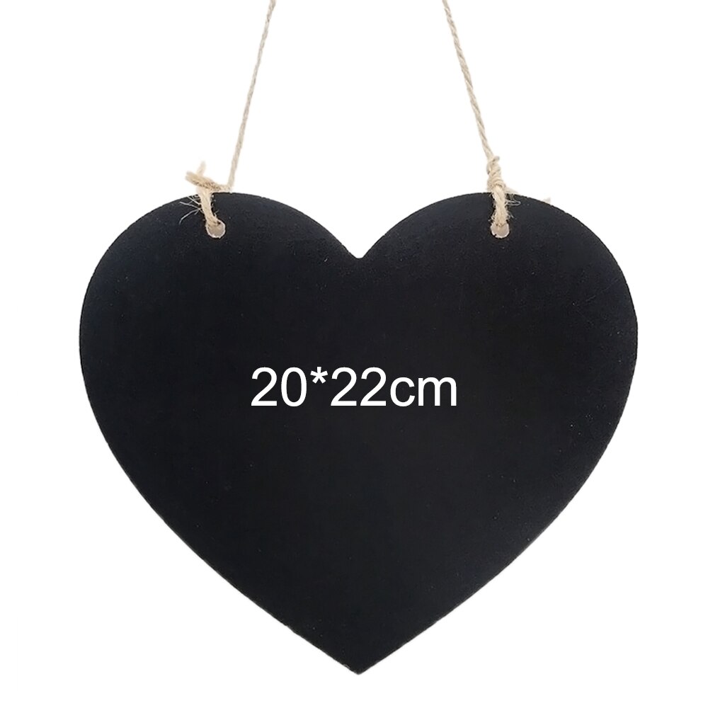 1* Love Heart Shape Blackboard Hanging Blackboard Erasable
