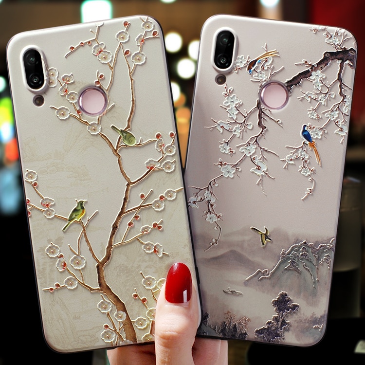 3D Relief Flower TPU For Huawei Honor 9S 7A View 20 8X 10 9 S Mate 20 P40 P30 P20 Pro Lite Y6 Y9 Prime 2018 P Smart Z 2019 Case