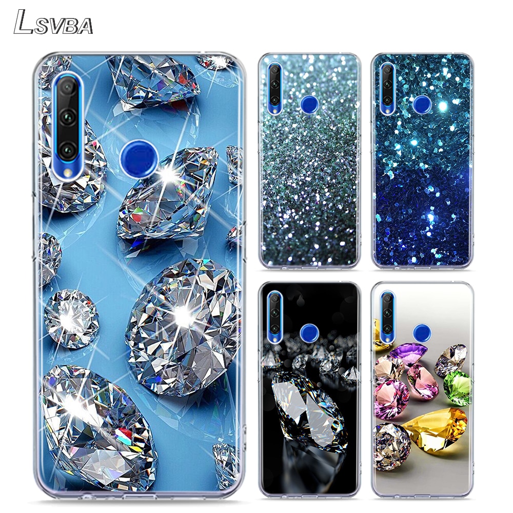 Anti-Knock Silicone Cover beautiful diamonds for Huawei Honor 10i 9X 8X 20 10 9 Lite 8 8A 7A 7C Pro Lite Phone Case