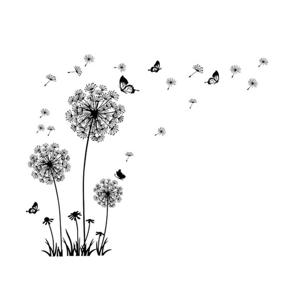 Black Dandelion Wall Sticker butterflies on the wall - Image 5
