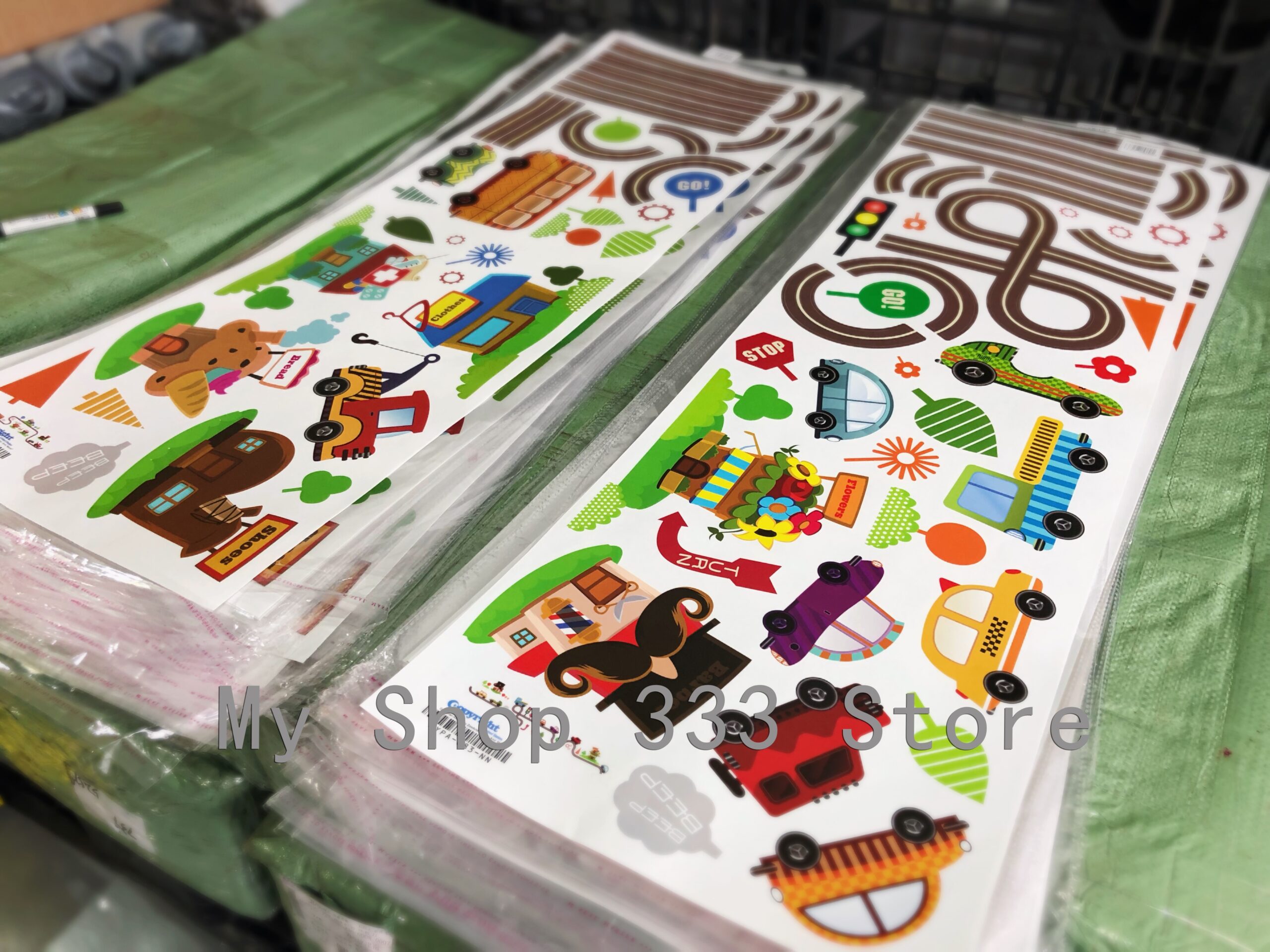 Cartoon Cars Highway Track Wall Stickers For Kids Rooms Sticker - Image 5