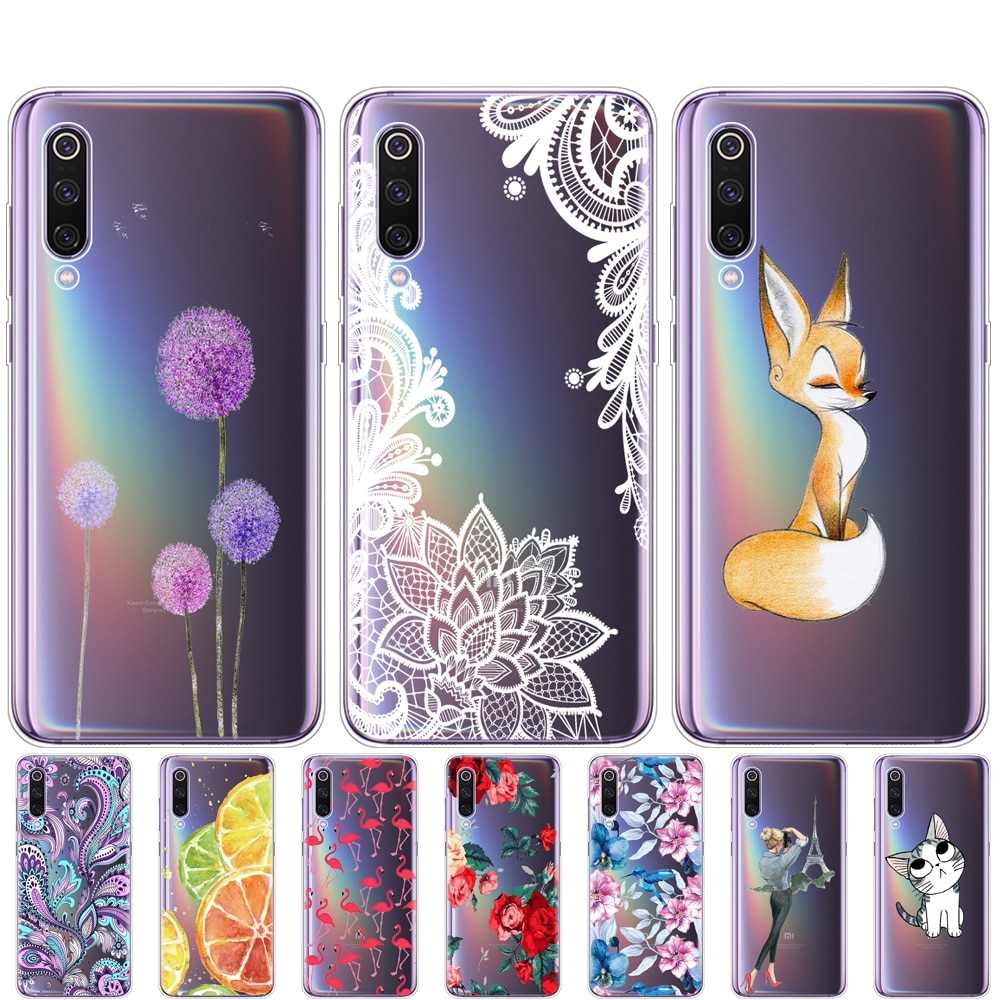 Case For Xiaomi Mi 9 Case Cover Cartoon Silicon Soft TPU Cover For Xiaomi Mi 9 Xiaomi 9 SE Case Cover Full 360 Protective Shell