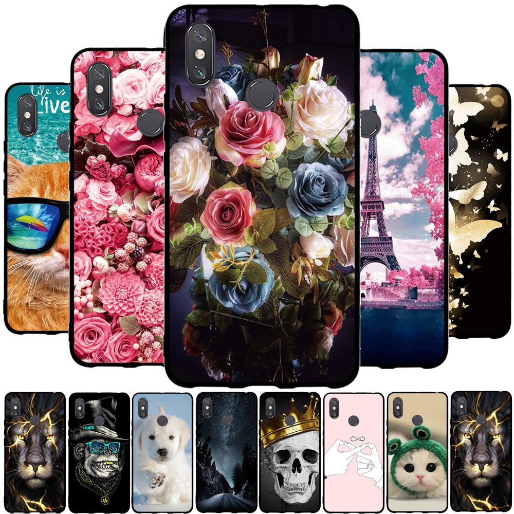 Cover For Xiaomi Mi Max 3 Case Phone TPU Funda 3D For Xiaomi Mi Max3 Silicone Stylish Pattern For Xiaomi MiMax 3 Case Bumper