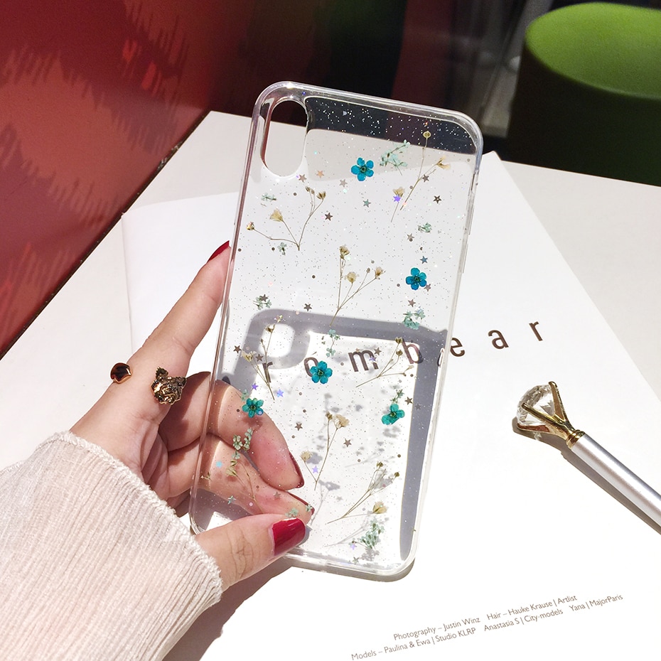 Dry flower case for iphone 11 12 pro XS Max X XR 6s 7 8 Plus SE 2020 phone cases Real floret cover for iPhone 11 Pro 12mini case - Image 6