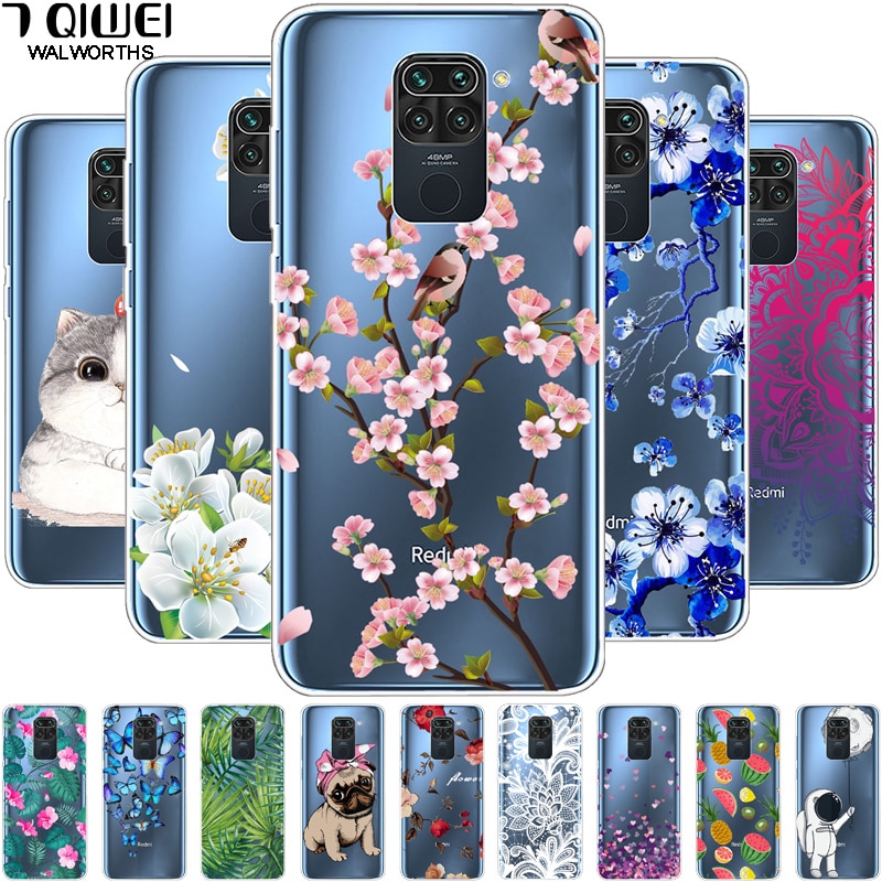 For Redmi Note 9S Case Transparent Soft TPU Silicone Cover for Xiaomi Redmi Note 9 Pro Phone Case Clear Bumper Redmi 9 Note9