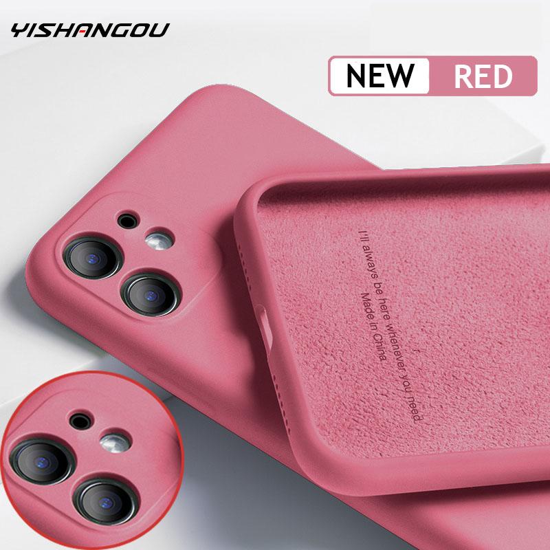 For iPhone 11 12 Pro SE 2 Case Luxury Original Silicone Full Protection Soft Cover For iPhone X XR 11 XS Max 7 8 6 6s Phone Case
