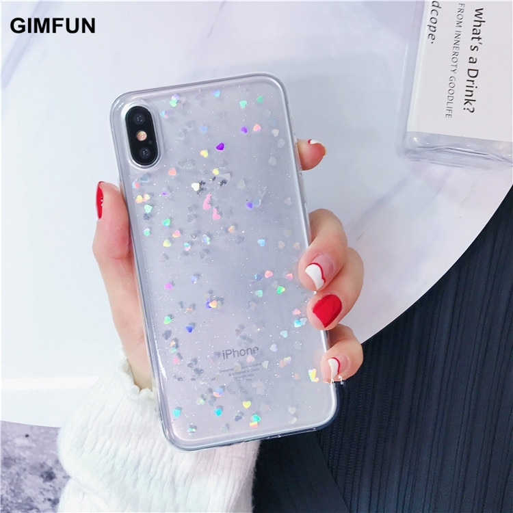 Star Bling Glitter Phone Case for I phone 11 Pro Max Back Love Heart Cover for Iphone12 Pro X max 7 6 8 Plus Mini - Image 4