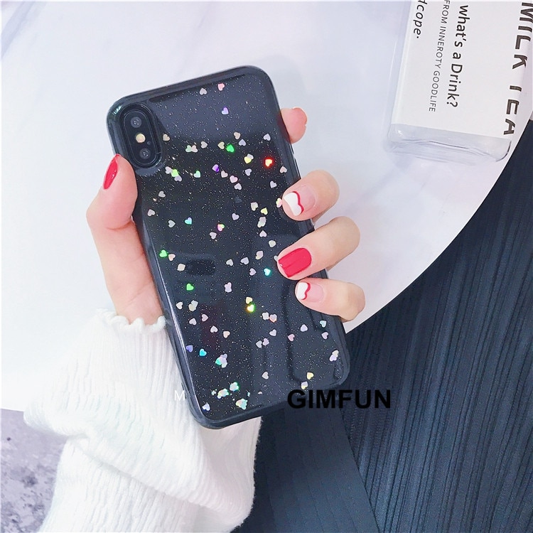 Star Bling Glitter Phone Case for I phone 11 Pro Max Back Love Heart Cover for Iphone12 Pro X max 7 6 8 Plus Mini - Image 5