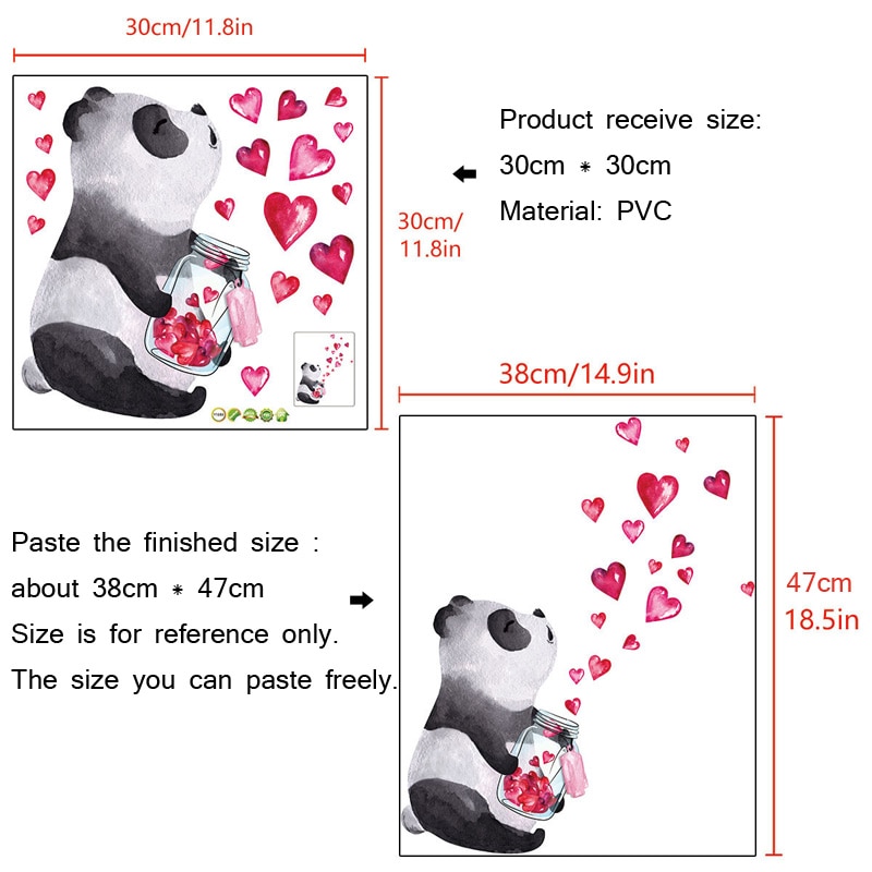 Hand drawn panda Wall Sticker - Image 2