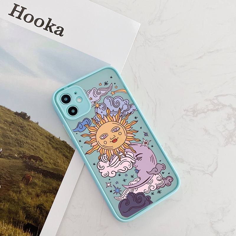 Funny Sun Moon Face Shockproof Phone Case For iPhone 11 Pro 12 7 XS MAX X XR SE20 8 Plus Soft TPU Matte Candy Back Cover - Image 6