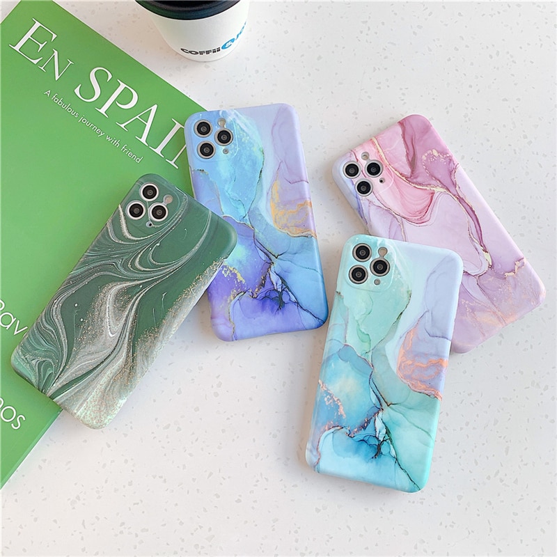 Vintage Marble Phone Case For iPhone 11 Pro Max X XR XS Max 12 Mini 7 8 Plus Luxury  Camera Protection Back Cover - Image 2