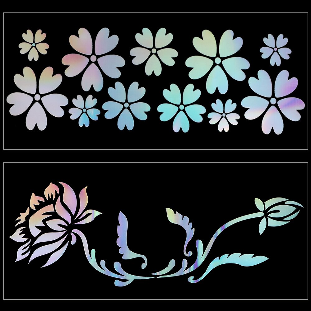 Flower Stickers Reflective Motorcycle Car Door Window Sticker Random Sent Universal Exterior Accessories Car Styling