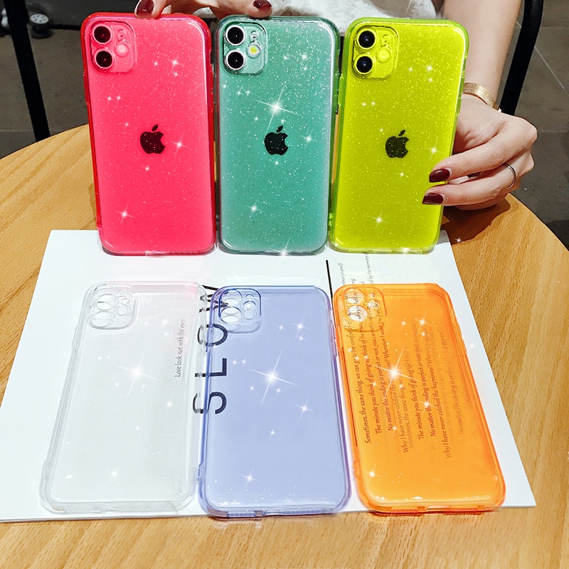 Luxury Candy Transparent Phone Case For iphone 11 12 mini Pro Max XS X XR 7 8 plus SE 2020 Soft Silicone Shockproof Cases Cover - Image 2