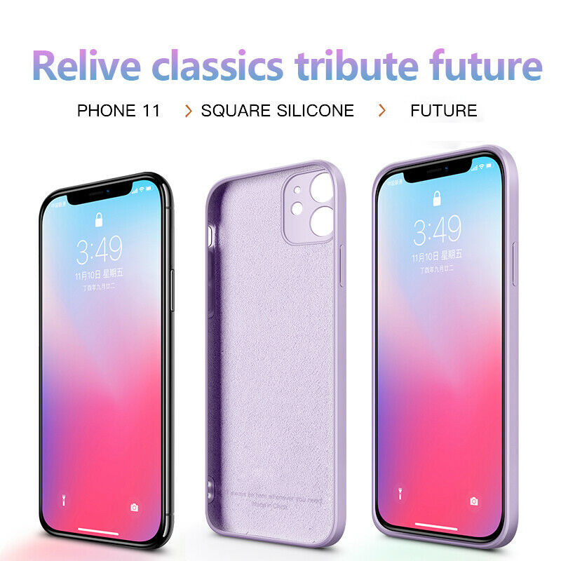 Luxury Original Square Liquid Silicone Phone Case For iPhone 12 11 Pro Max Mini XS X XR 7 8 Plus SE 2 Thin Soft Cover Candy Case - Image 4