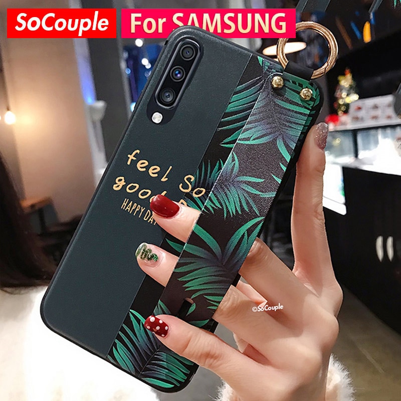 Case For Samsung Galaxy A50 A51 A71 70 30s 20 21s 10 S9 S10 S21 Note 10 S20 FE Ultra plus Wrist Strap Phone Holder Case