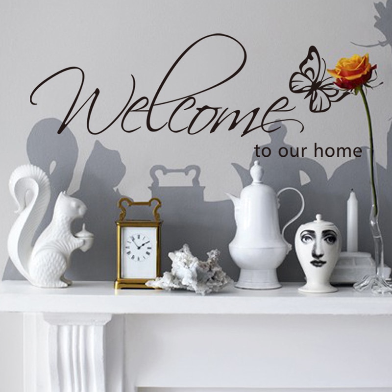 'Welcome To Our Home' Text Patterns wall sticker - Image 3