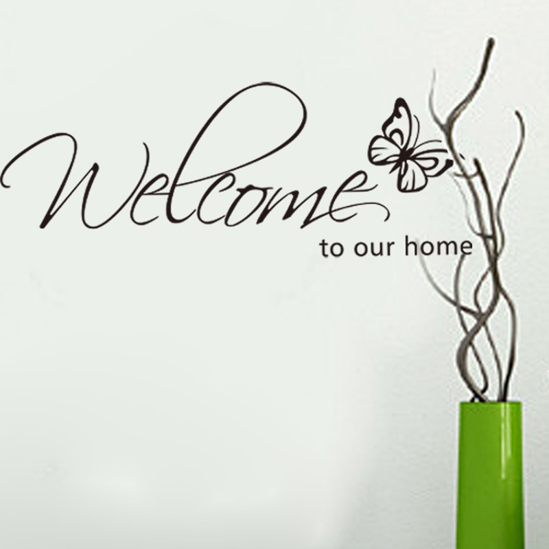 'Welcome To Our Home' Text Patterns wall sticker - Image 4