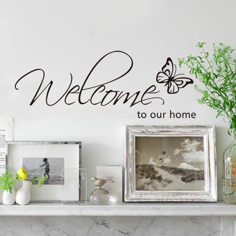 'Welcome To Our Home' Text Patterns wall sticker - Image 5