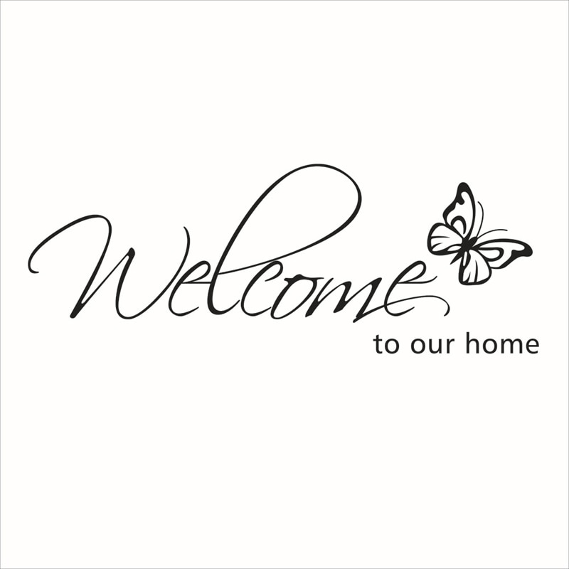 'Welcome To Our Home' Text Patterns wall sticker - Image 6