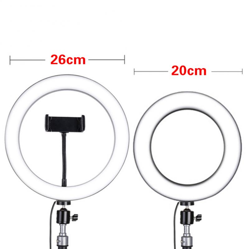 10"LED Ring Light With Stand Phone Holder Make-up for Camera iPhone YouTube - Image 4