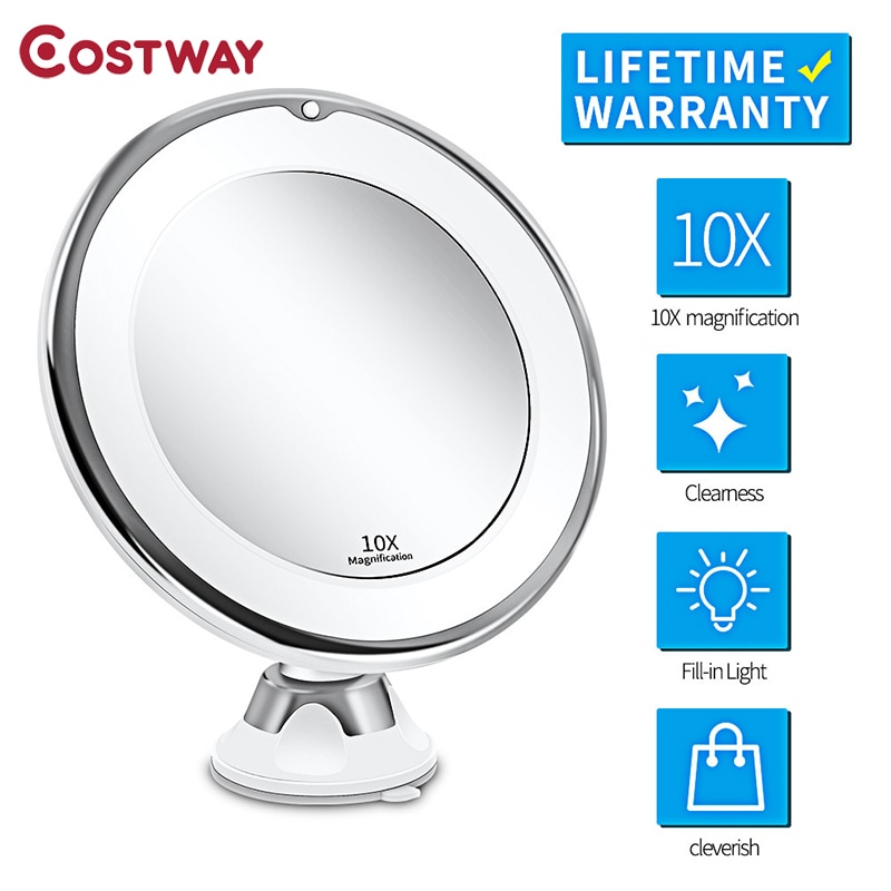 New Led Makeup Mirror Vanity Mirror Make up 10X Magnifying Cosmetic Mirrors with Light