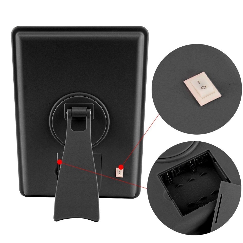 Makeup Mirror with 8/16 LEDs Cosmetic Mirror with Touch Dimmer Switch Battery Operated Stand for Tabletop Bathroom Travel - Image 6