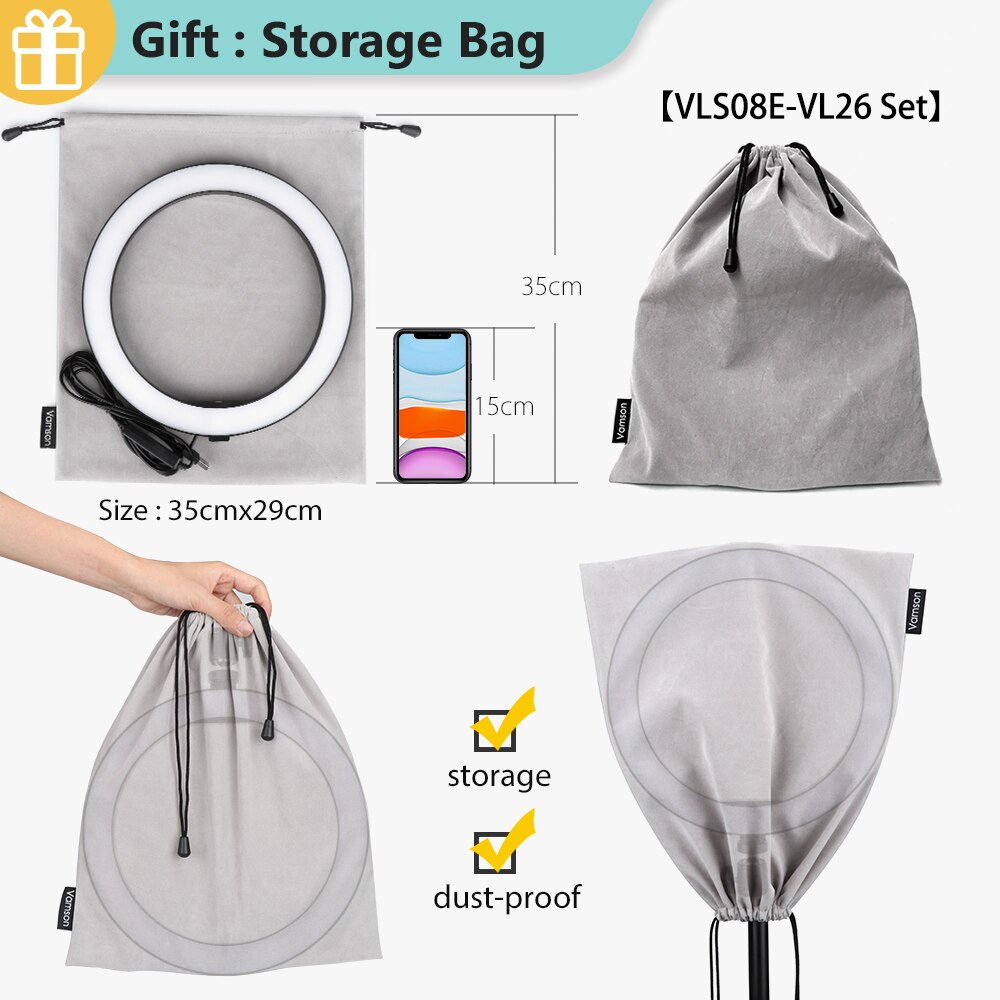 Desktop Ring Light with Stand and Phone Holder LED Ring Light for Webcam , Selfie, Photography, Camera, Make-up - Image 2